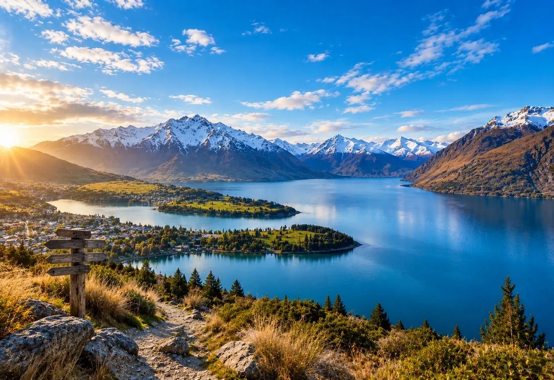Turquoise glacial lake beneath snow-capped peaks